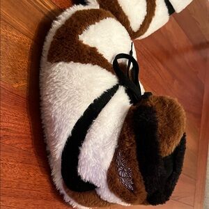 Cozy Brown and White Slippers